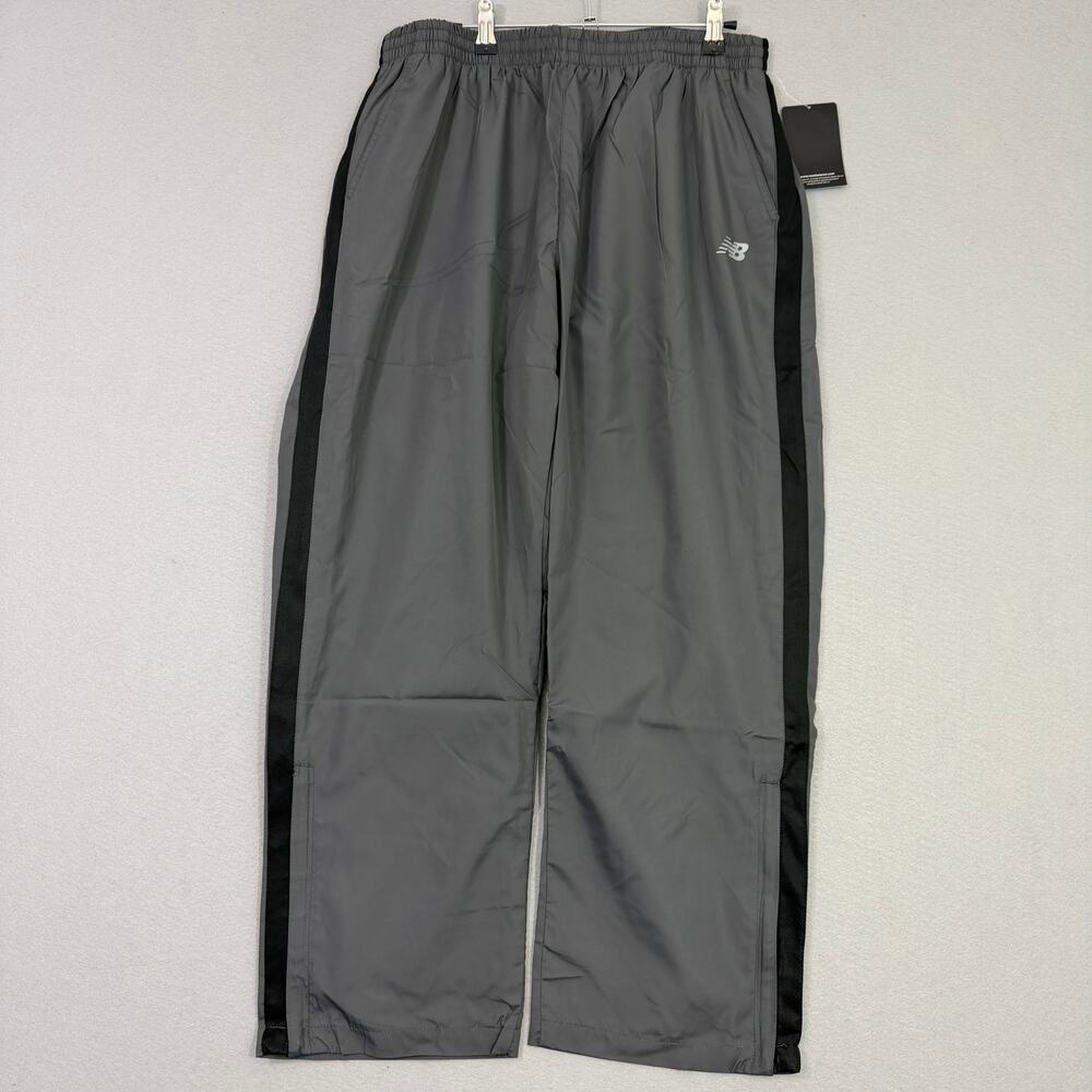 Vintage New Balance Windbreaker Track Pants Men's Large Gray y2k Swoosh NEW